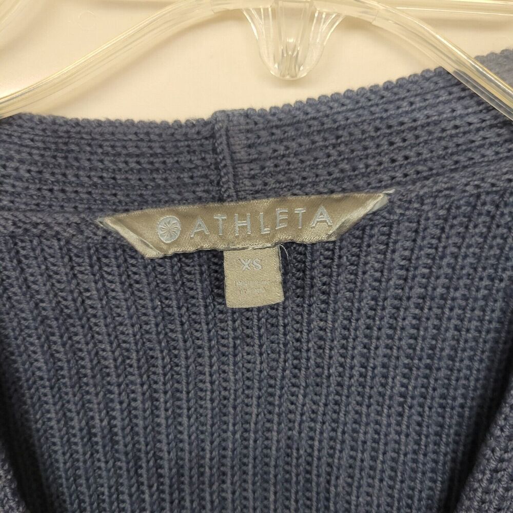 Athleta XSmall Sweater Hanover Refined V-Neck Pullover Poly/ Ex Fine Merino Wool - Picture 8 of 9